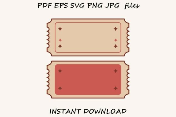 Retro Blank Ticket Templates