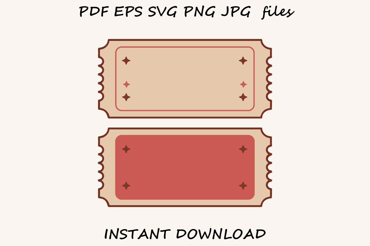 Retro Blank Ticket Templates