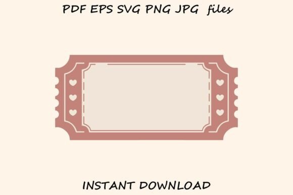 Retro Valentine Ticket Template