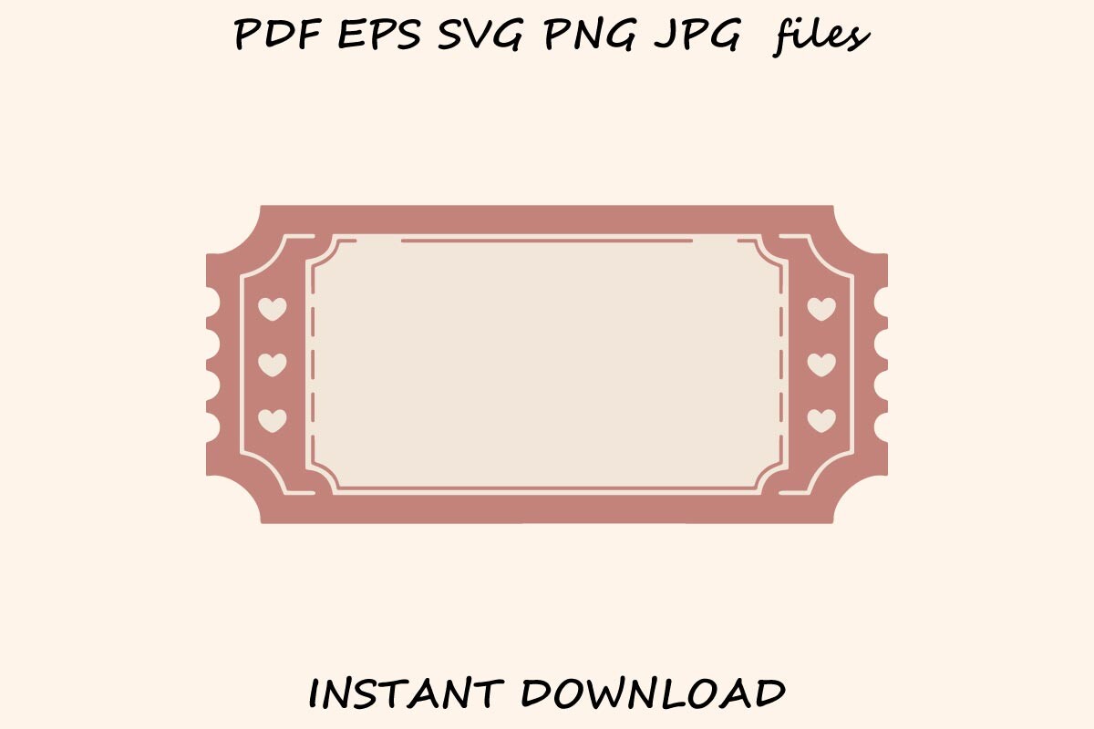 Retro Valentine Ticket Template