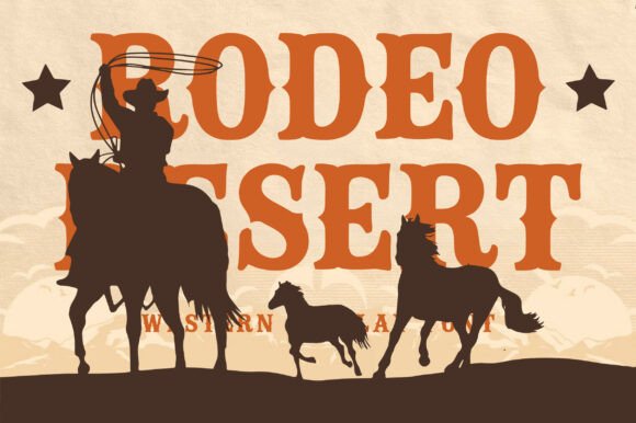 Rodeo Desert Font PNG with transparent background - Preview 1