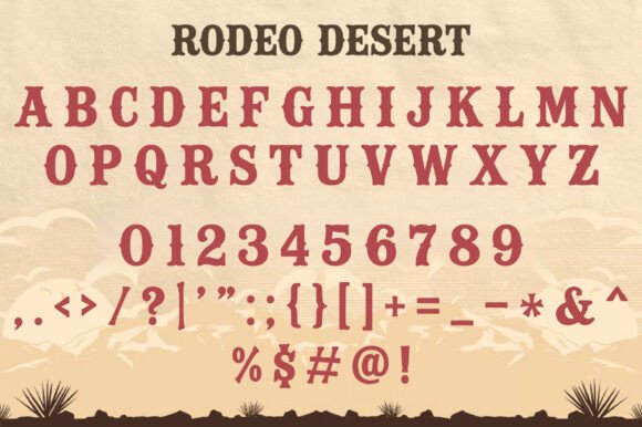 Rodeo Desert Font PNG with transparent background - Preview 2