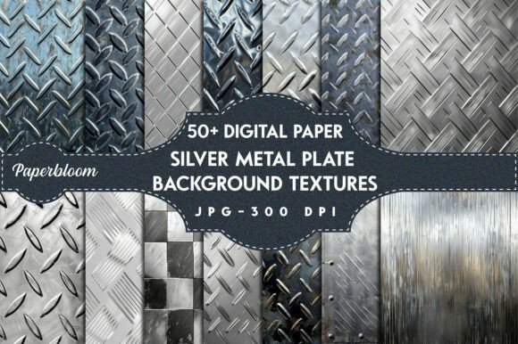 Silver Metal Plate Background Textures