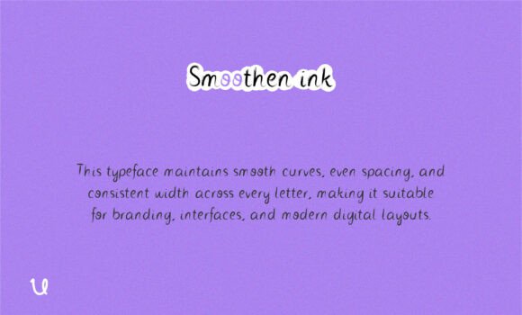 Smoothen Ink Font PNG with transparent background - Preview 1