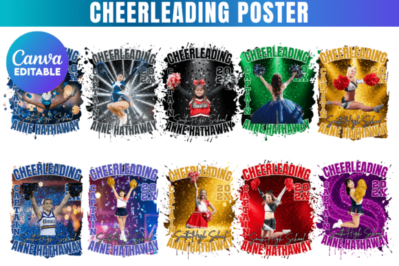 10 Cheerleader & Dancer Canva Template