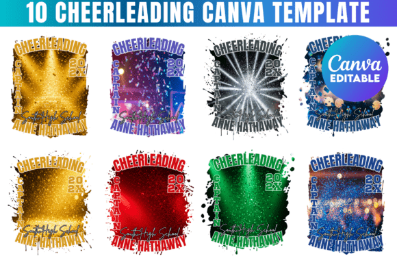 10 Cheerleading Canva Editable Template