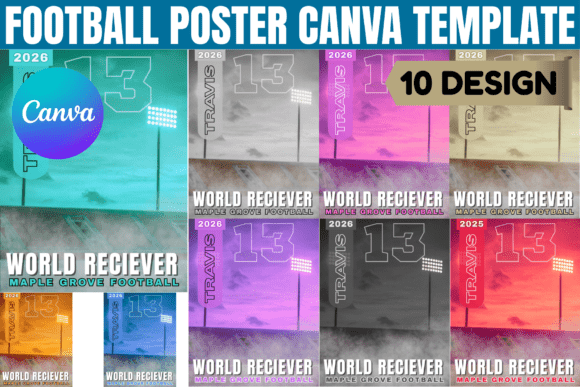 10 Football Poster Canva Template