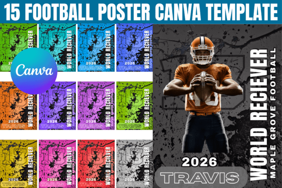 15 Football Poster Canva Template