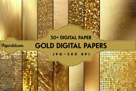 30+ Gold Digital Papers