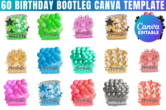 60 Birthday Bootleg Canva Template