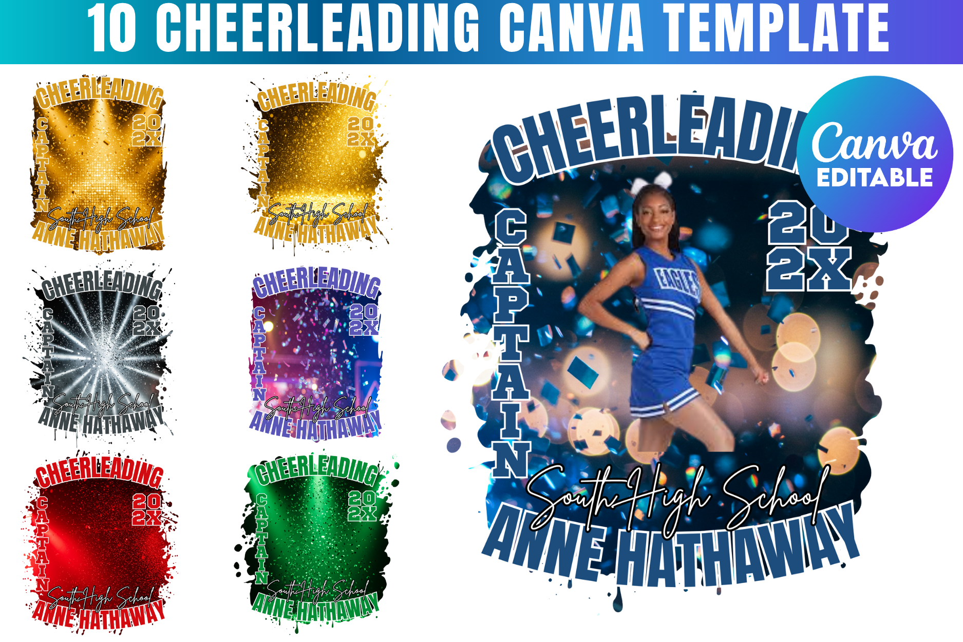 Cheerleading Canva Editable Template