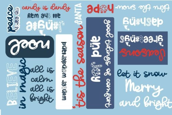 Christmas Calories Trio Font - Preview 1
