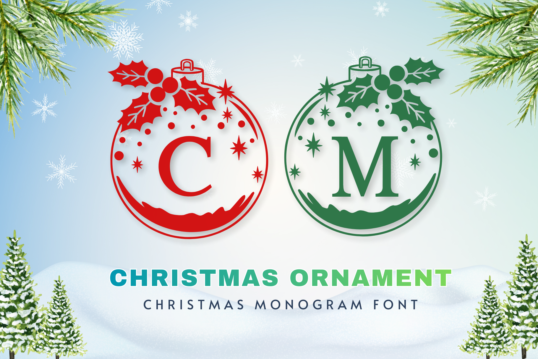 Christmas Ornament Monogram