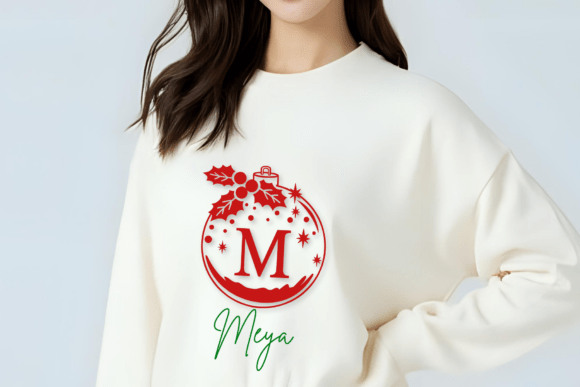 Christmas Ornament Monogram Font - Preview 1