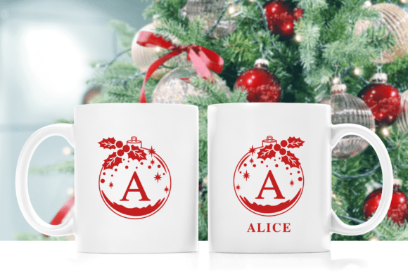Christmas Ornament Monogram Font - Preview 4
