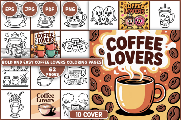 Coffee Lovers Coloring Pages