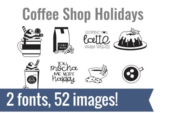 Coffee Shop Dingbats Font - Preview 1