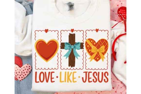 Coquette Love Like Jesus PNG, Heart PNG
