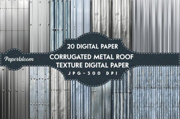 Corrugated Metal Roof Texture Digital