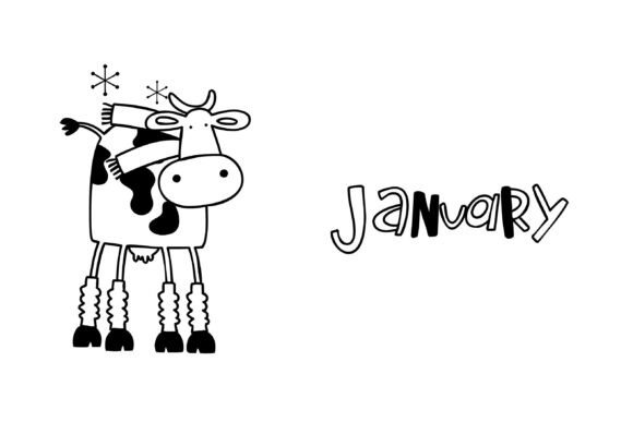 Cow-lendar Dingbats Font - Preview 6