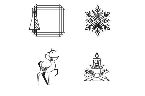 Deco Christmas Dingbats Font PNG with transparent background - Preview 5