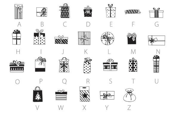 Dressed Up Christmas Dingbats Font - Preview 2