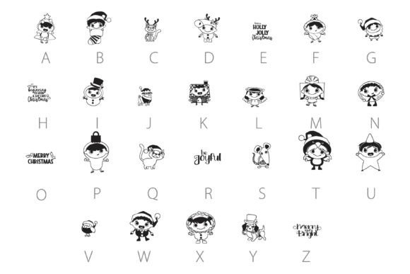 Dressed Up Christmas Dingbats Font - Preview 3