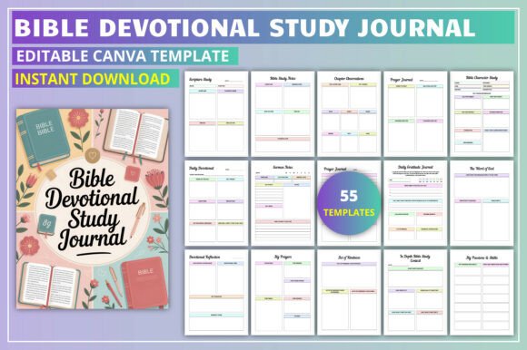 Editable Bible Devotional Study Journal