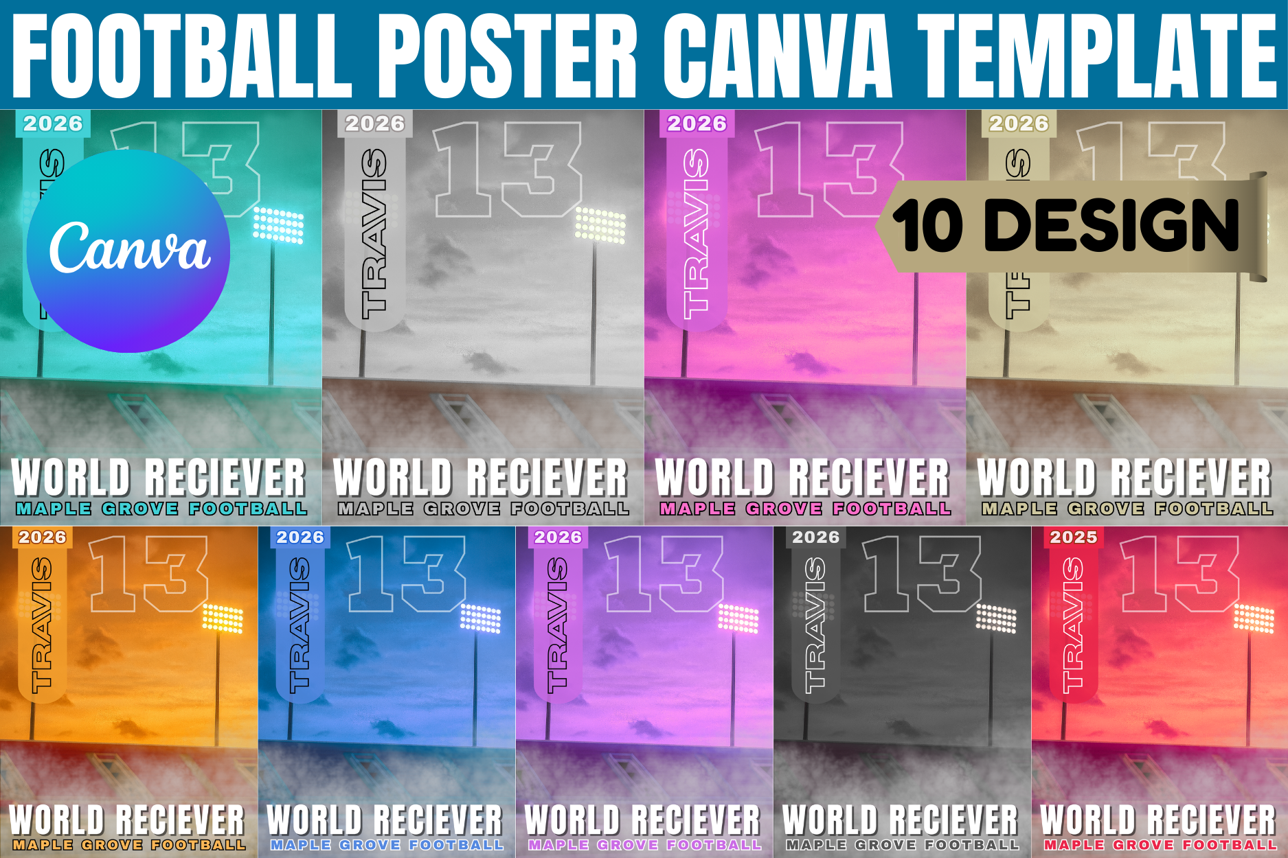 Football Poster Canva Template
