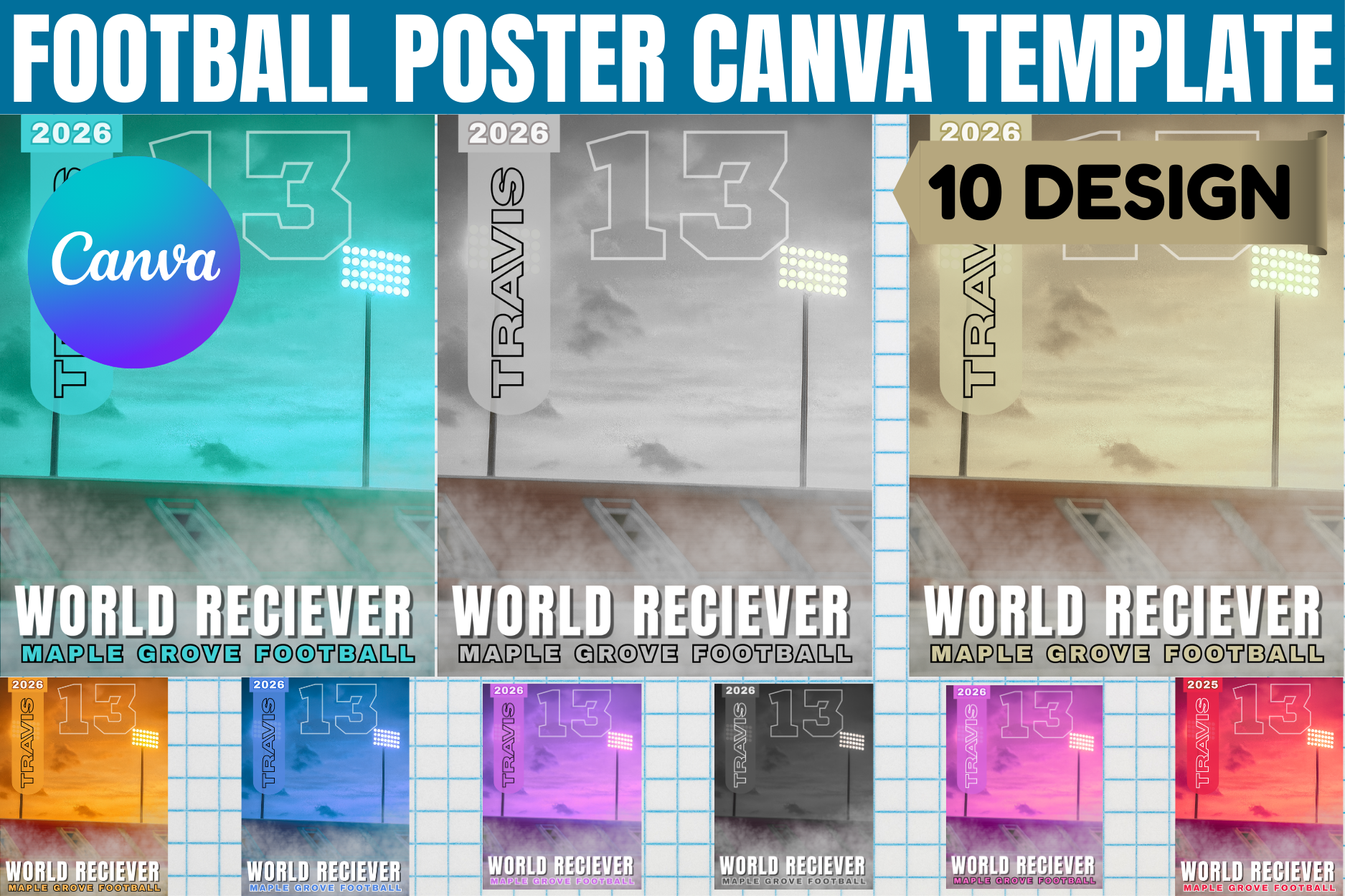 Football Poster Canva Template