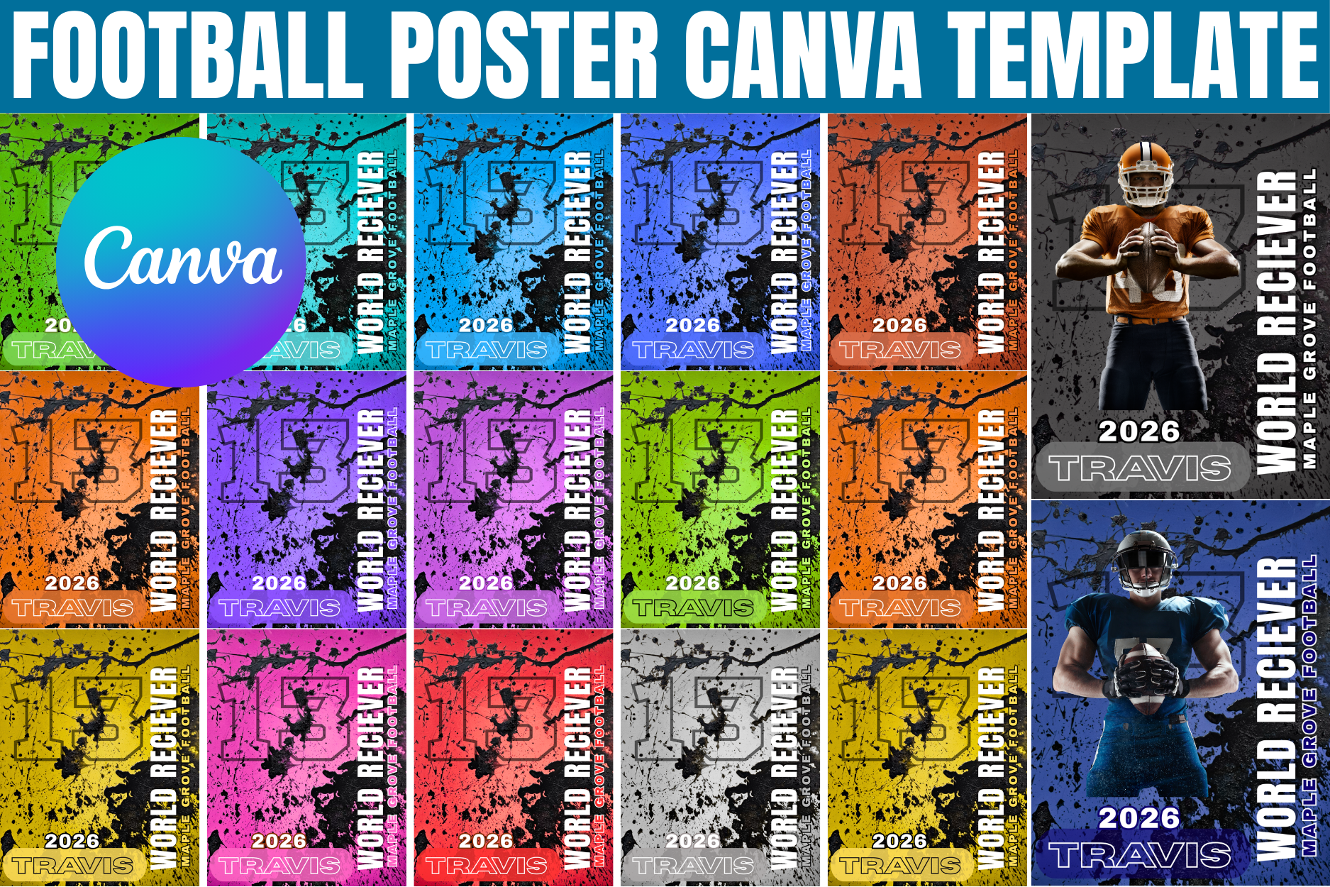 Football Poster Canva Template
