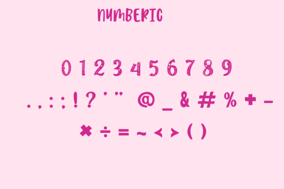 Funny Heart Font PNG with transparent background - Preview 3
