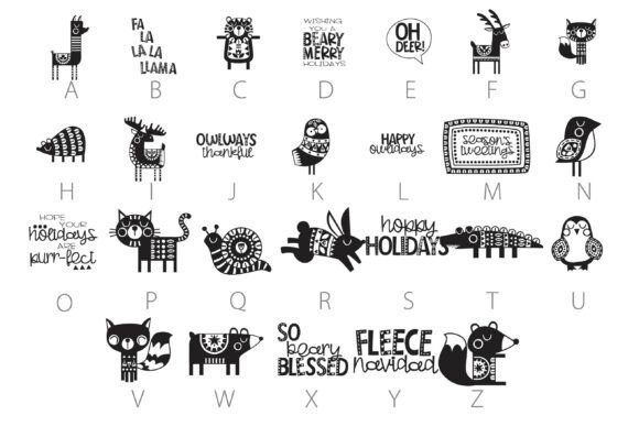 Holiday Cheer Dingbats Font - Preview 3