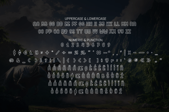 Jungle Dinosaur Font font preview - 6