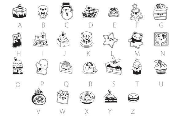 Kawaii Kringle Bakery Font PNG with transparent background - Preview 2