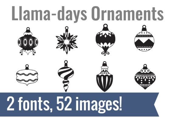 Llama-days Dingbats Font PNG with transparent background - Preview 1