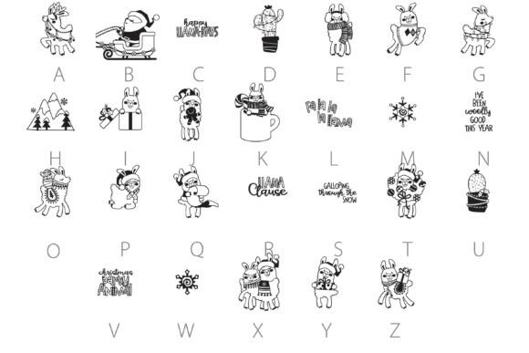 Llama-days Dingbats Font PNG with transparent background - Preview 3