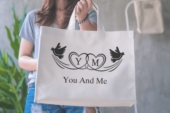 Love Dove Monogram Font PNG with transparent background - Preview 2