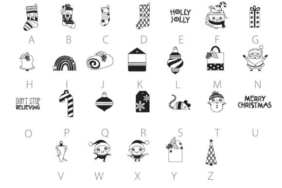 Make It Merry Dingbats Font PNG with transparent background - Preview 2