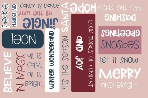 Marshberry Merry Trio Font PNG with transparent background - Preview 1