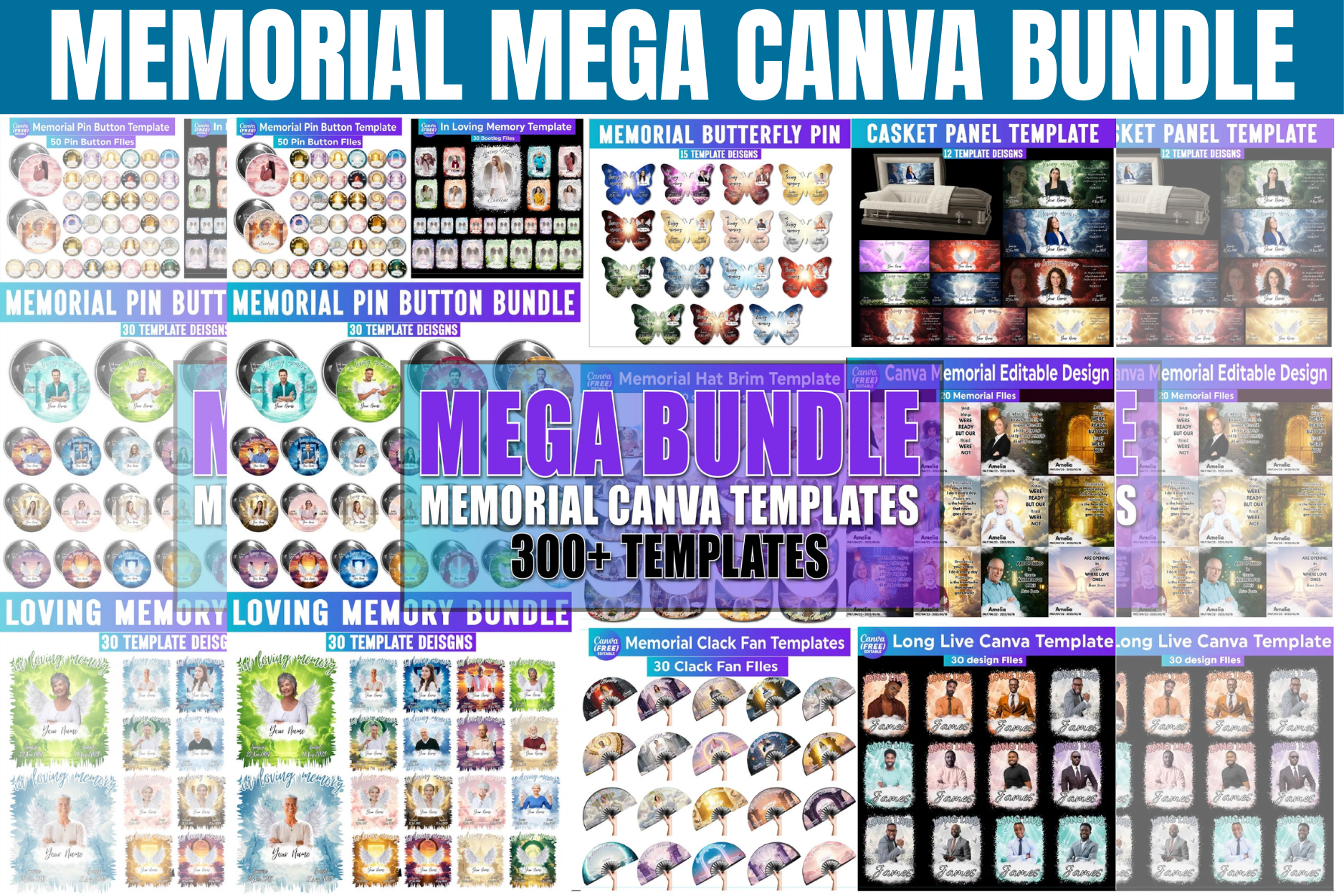 Memorial Mega Bundle Canva Template Graphic by Gfx Shaown · Creative ...