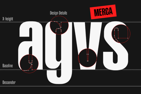 Merca Font PNG with transparent background - Preview 4