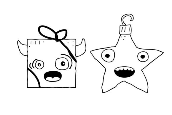 Merry Monster Holiday Dingbats Font PNG with transparent background - Preview 5