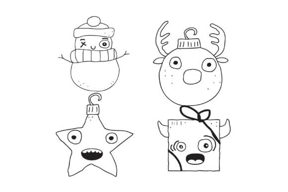 Merry Monster Holiday Dingbats Font PNG with transparent background - Preview 6