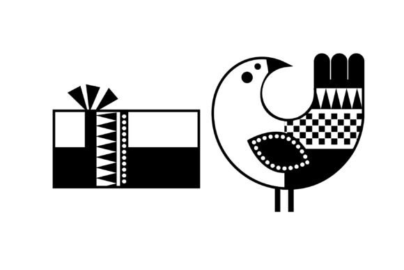 Modern Christmas Dingbats Font PNG with transparent background - Preview 6