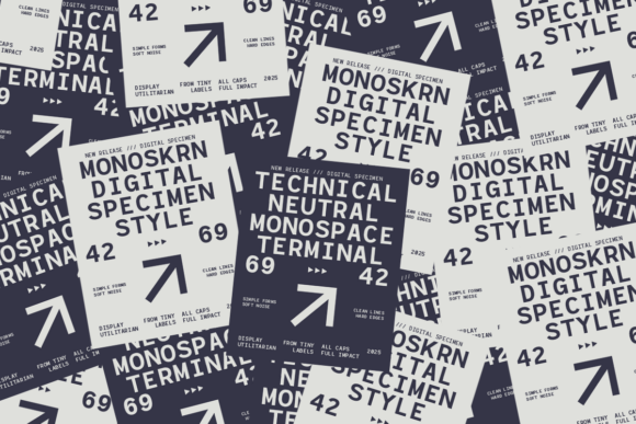 Monoskrn Font PNG with transparent background - Preview 2
