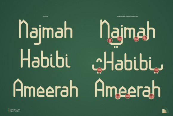 Nouriyah Font PNG with transparent background - Preview 4