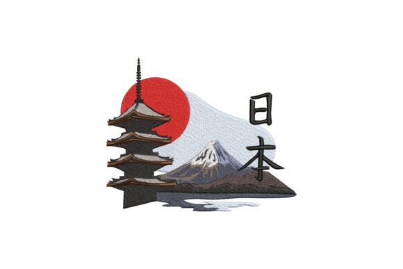 Pagoda Temple and Mount Fuji