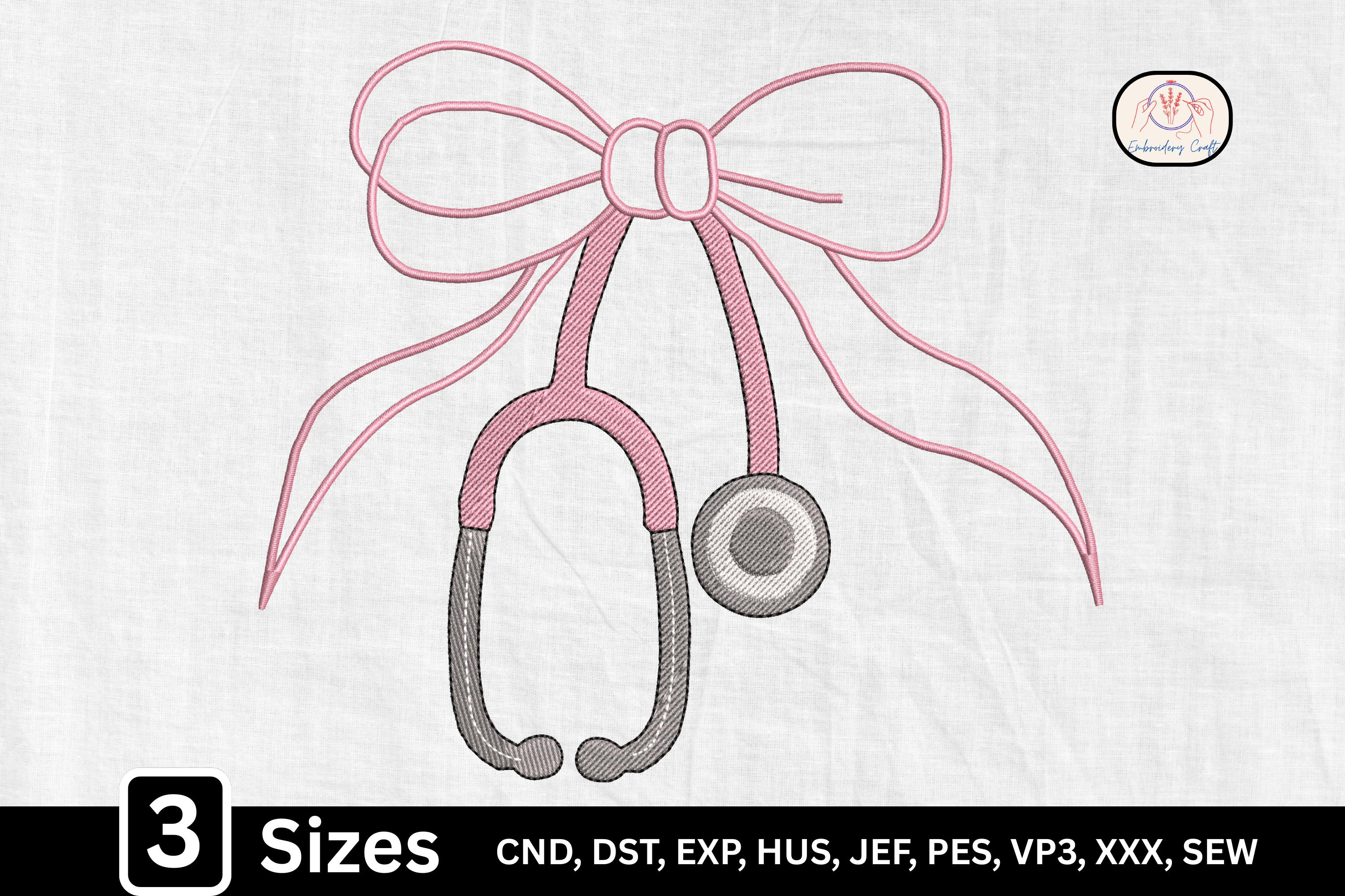Pink Bow Coquette Nurse Stethoscope