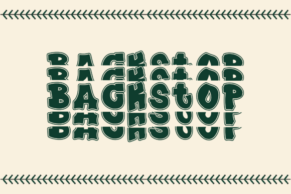 Plump Varsity Stacked Font PNG with transparent background - Preview 1
